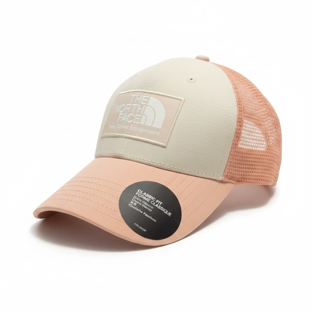 The North Face Mudder Trucker Hat Peach Cream Fine Alpine Equipment Patch Cap